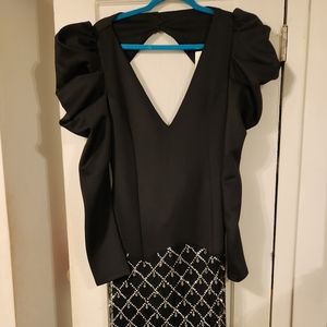 Long Black beaded dress